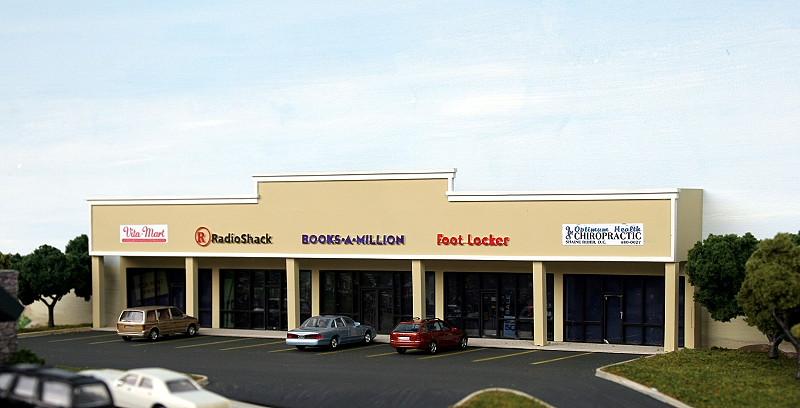 #ML-001 Strip Mall backdrop building in HO scale