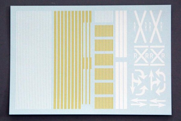 #RSD-003 Modern Road markings, N – Stripes, arrows & RR crossings