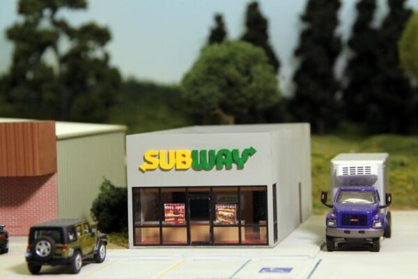 #SW-002 Subway Restaurant with new logo, building kit