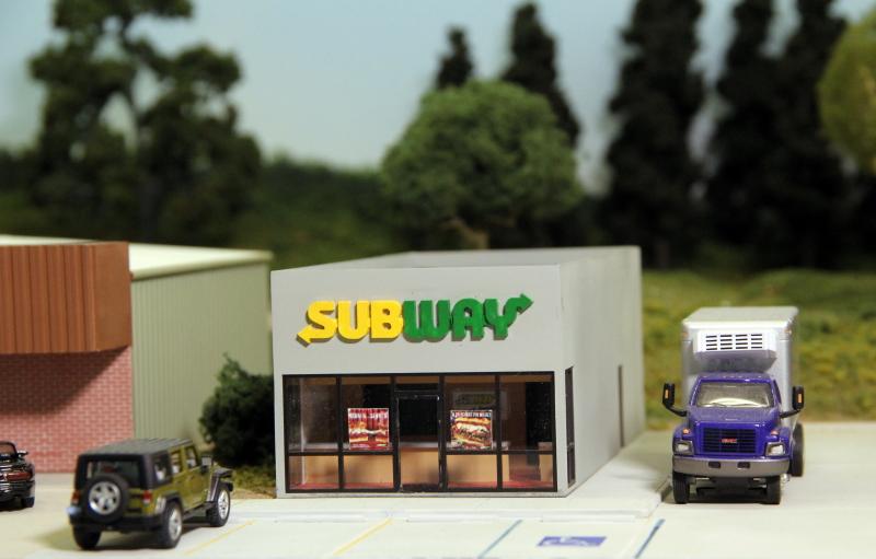 #SW-002 Subway Restaurant with new logo, building kit