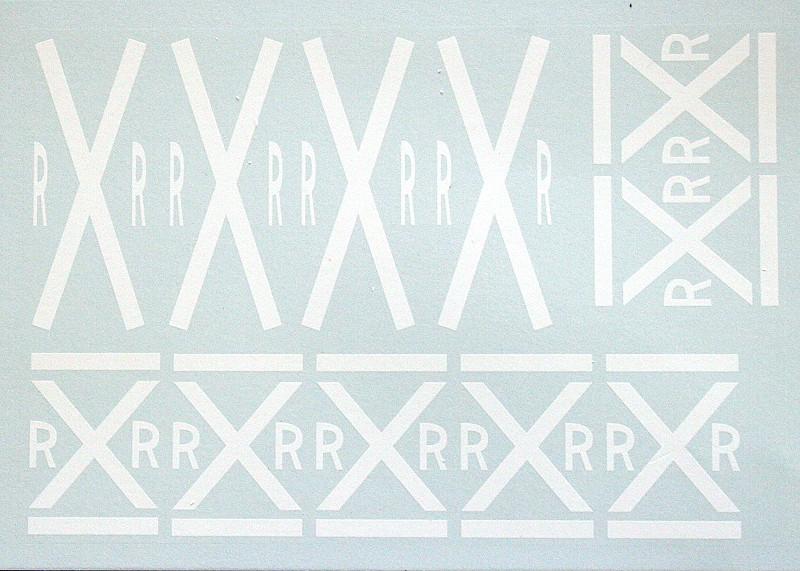 #RSD-002 Modern Road markings, HO – Rail Road Crossings