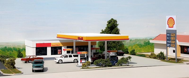 #SH-001 Modern Shell Gas Station & Convenience Store kit