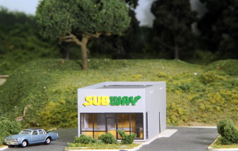#SW-003 Subway Restaurant with new logo, building kit