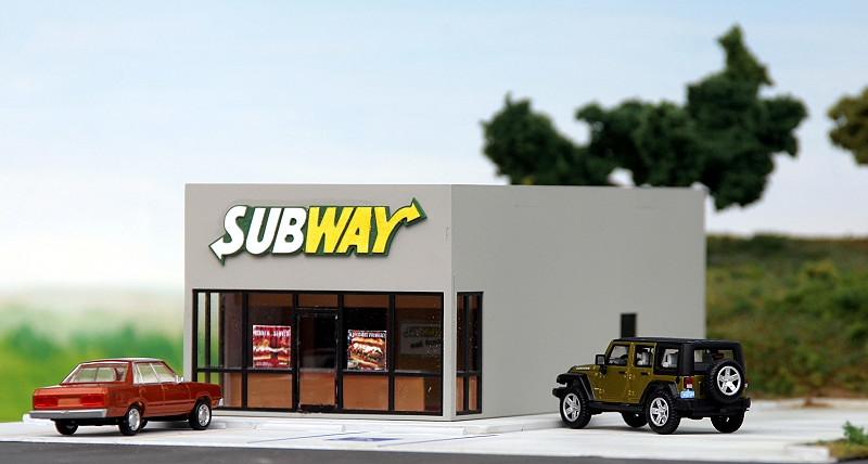 #SW-001 Subway Restaurant building kit in HO scale