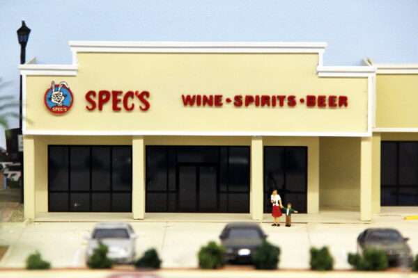 #ML-007 Spec’s Liquor Store backdrop building in HO scale