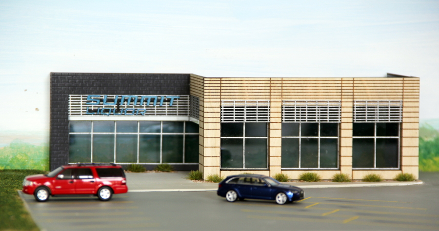 #LQ-002 Summit Liquor Store backdrop building in HO scale